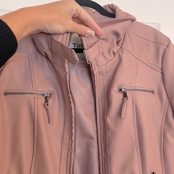 Blush Pink Leather Jacket - Picture 2 of 5